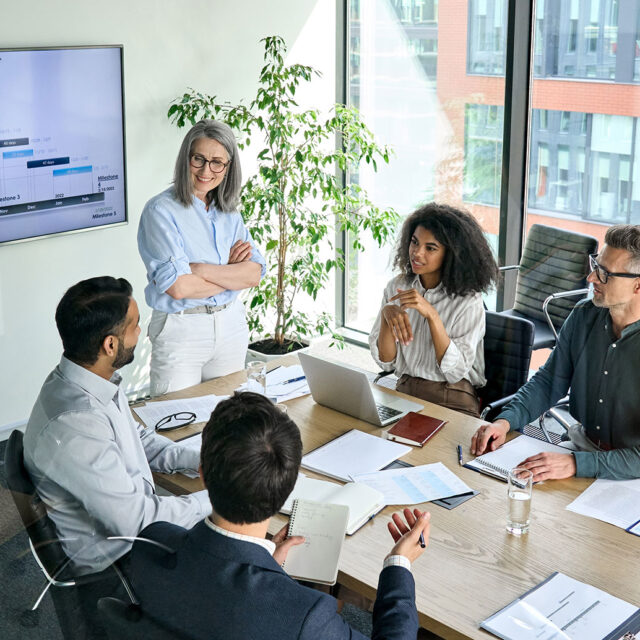 Training classroom with people